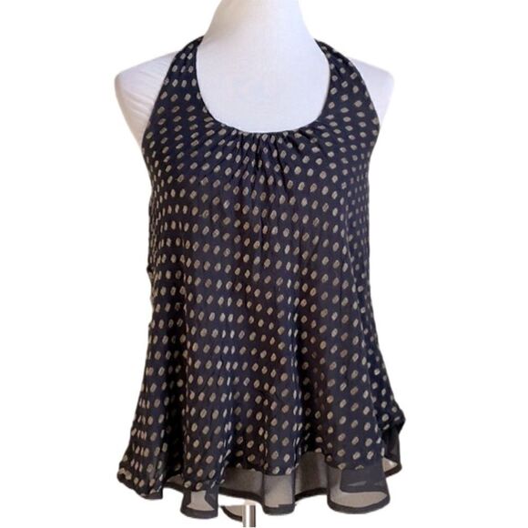 Anthropologie “Staring at Stars” Black & Metallic Racerback (Small) - Picture 1 of 16